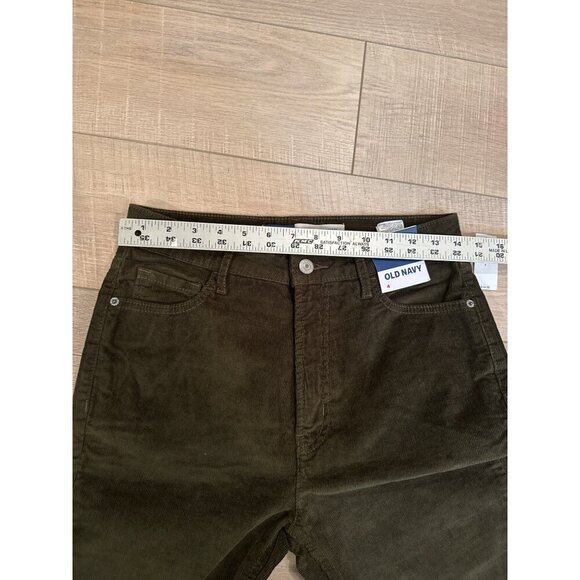Old Navy Womens Extra High-Rise Kicker Boot-Cut Corduroy Pants Size 4 Green NEW - Picture 3 of 7